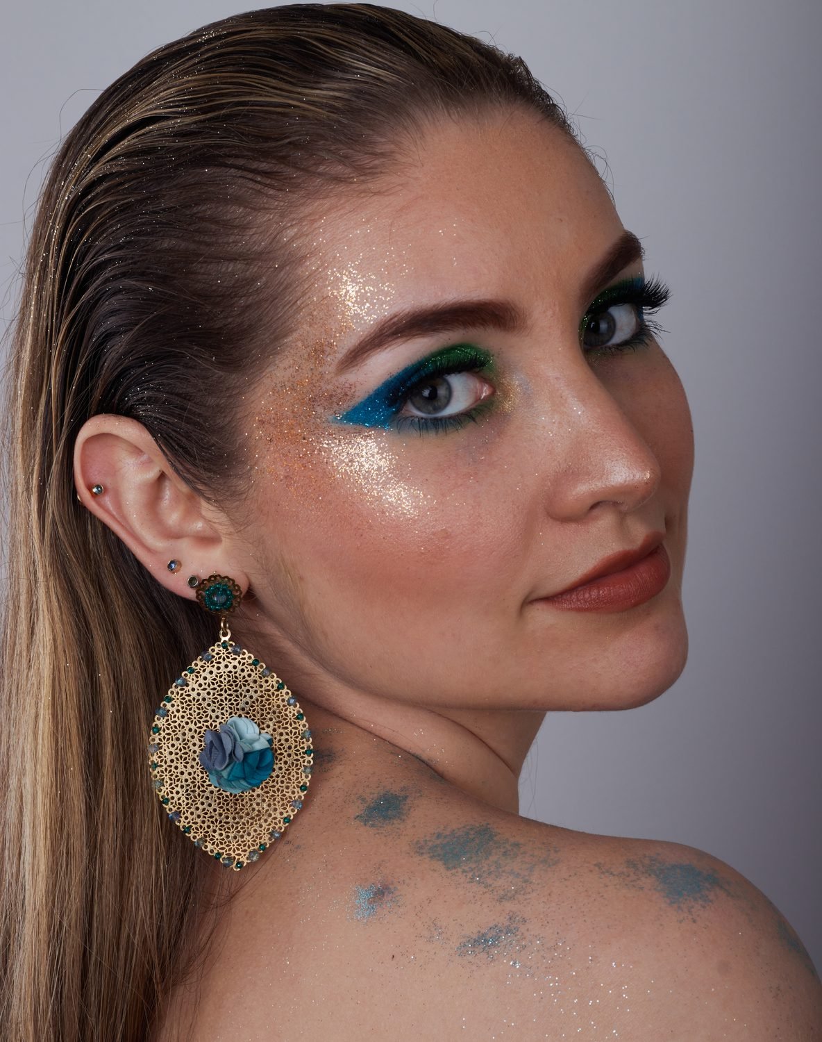 Retrato de belleza y moda